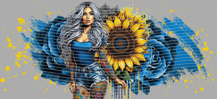 16oz Sunflower Girl-SU-563